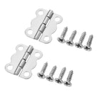 20pcs Mini Butterfly Hinges for Wooden Jewelry Box (16x13mm) Silver