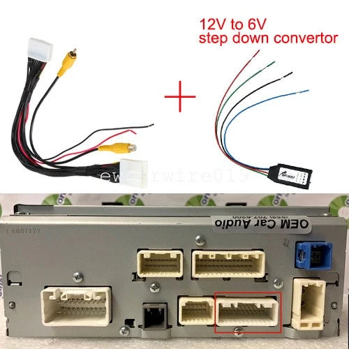 Backup Camera Wire Adapter & Voltage Converter for Toyota Camry (2015–2023)