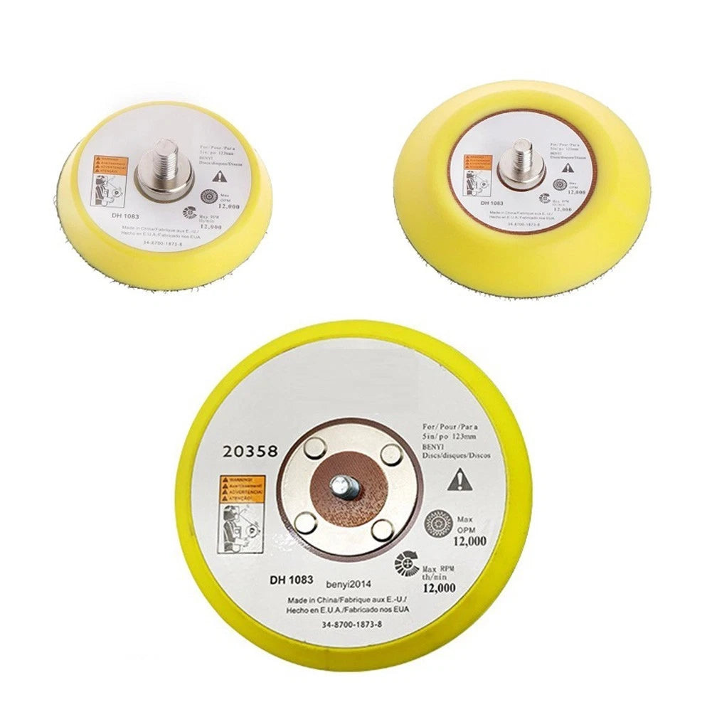 2/3/5 In. Polishing Sanding Discs Backing Pads for Pneumatic Sanders