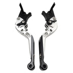 CNC Silver Extendable Brake Clutch Levers for Kawasaki Ninja 125 250 (2018-2023)