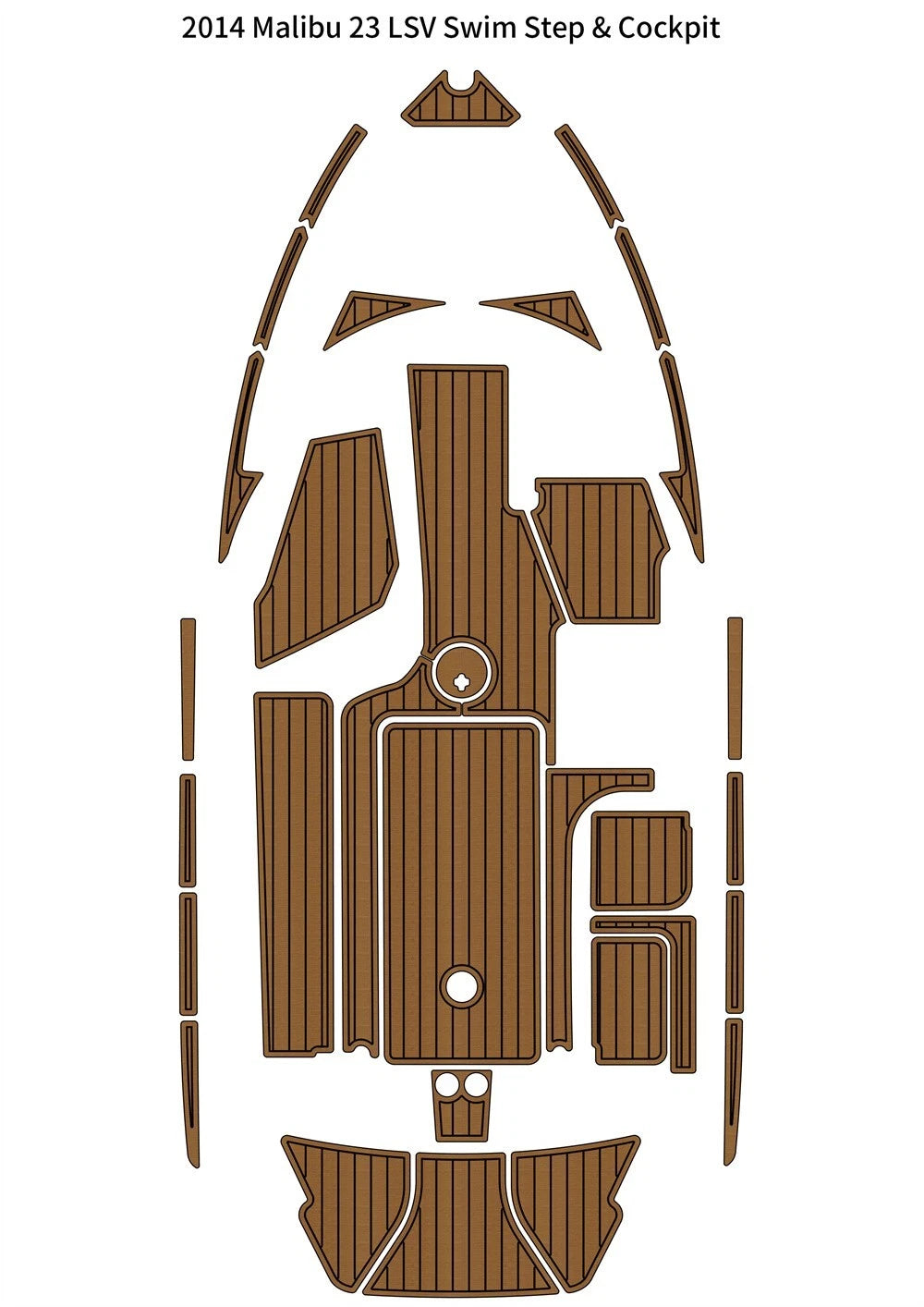 EVA Foam Teak Decking Flooring for Malibu 23 LSV (2014)
