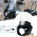 Detachable Headlight Fairing Windshield for Harley-Davidson Dyna