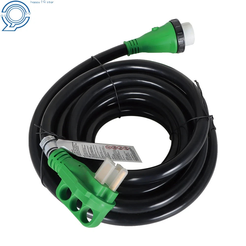 50 Amp RV Extension Power Cord Locking Connector for RVs (15/25/50 Ft)