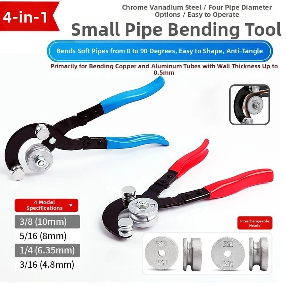 4 in 1 Manual Tube Bender Tool for Copper Aluminum Steel Pipes