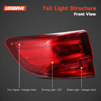 Halogen Tail Light Outer for Acura MDX (2014–2020) Left Driver Side