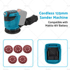 Cordless 125MM Random Orbital Sander for Makita 18V Battery (2010–2023)