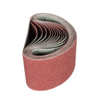 Set of 15 Sanding Belts for Sander (4" x 24", Aluminium Oxide, 40/80/120 Grit)
