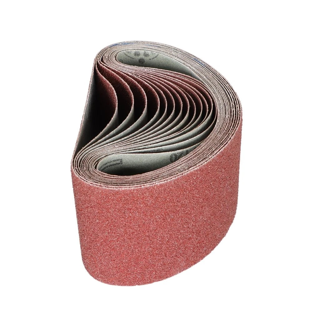 Set of 15 Sanding Belts for Sander (4" x 24", Aluminium Oxide, 40/80/120 Grit)