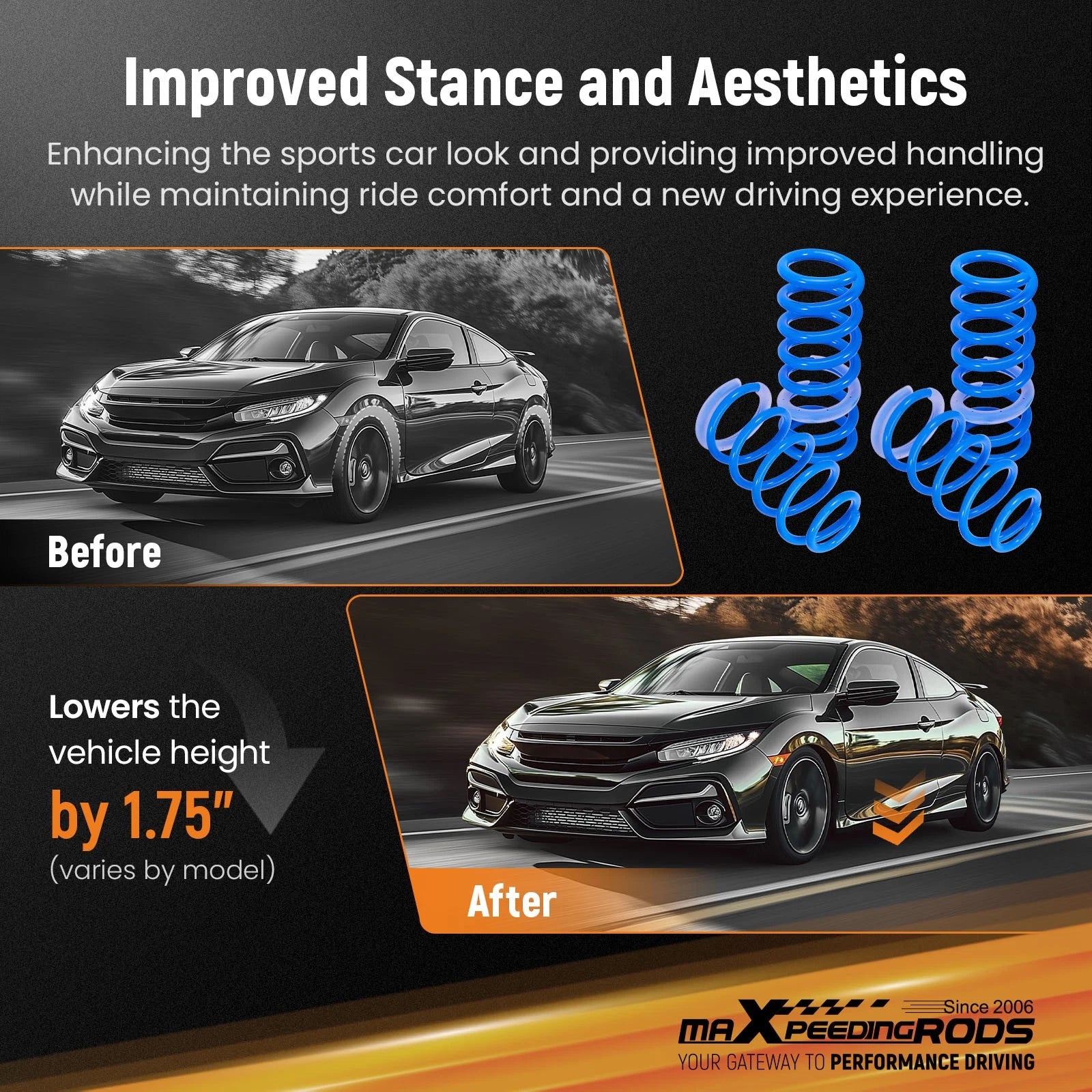 MaXpeedingrods Sport Lowering Springs for Scion xB (2004–2007)