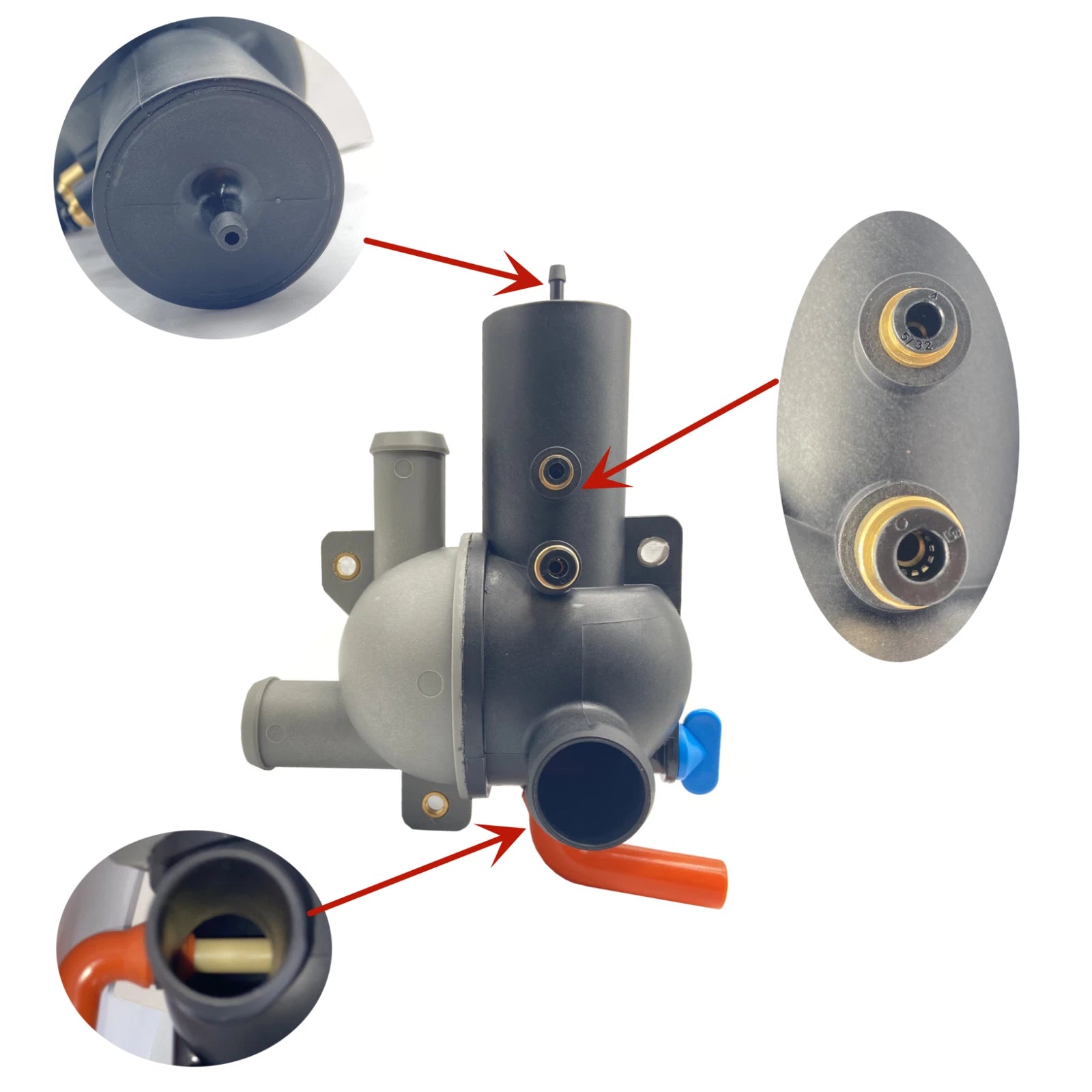 Manual Water Distribution Housing with Air Hose for MerCruiser Inboard (863802T2)