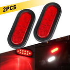 2X 6 Inch Red LED Rear Tail Light for Truck Trailer (Universal)
