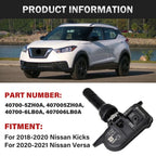 Set of 4 TPMS Tire Air Pressure Sensors for Nissan Versa Kicks (2019–2023) PMV-CA14 40700-5ZH0A