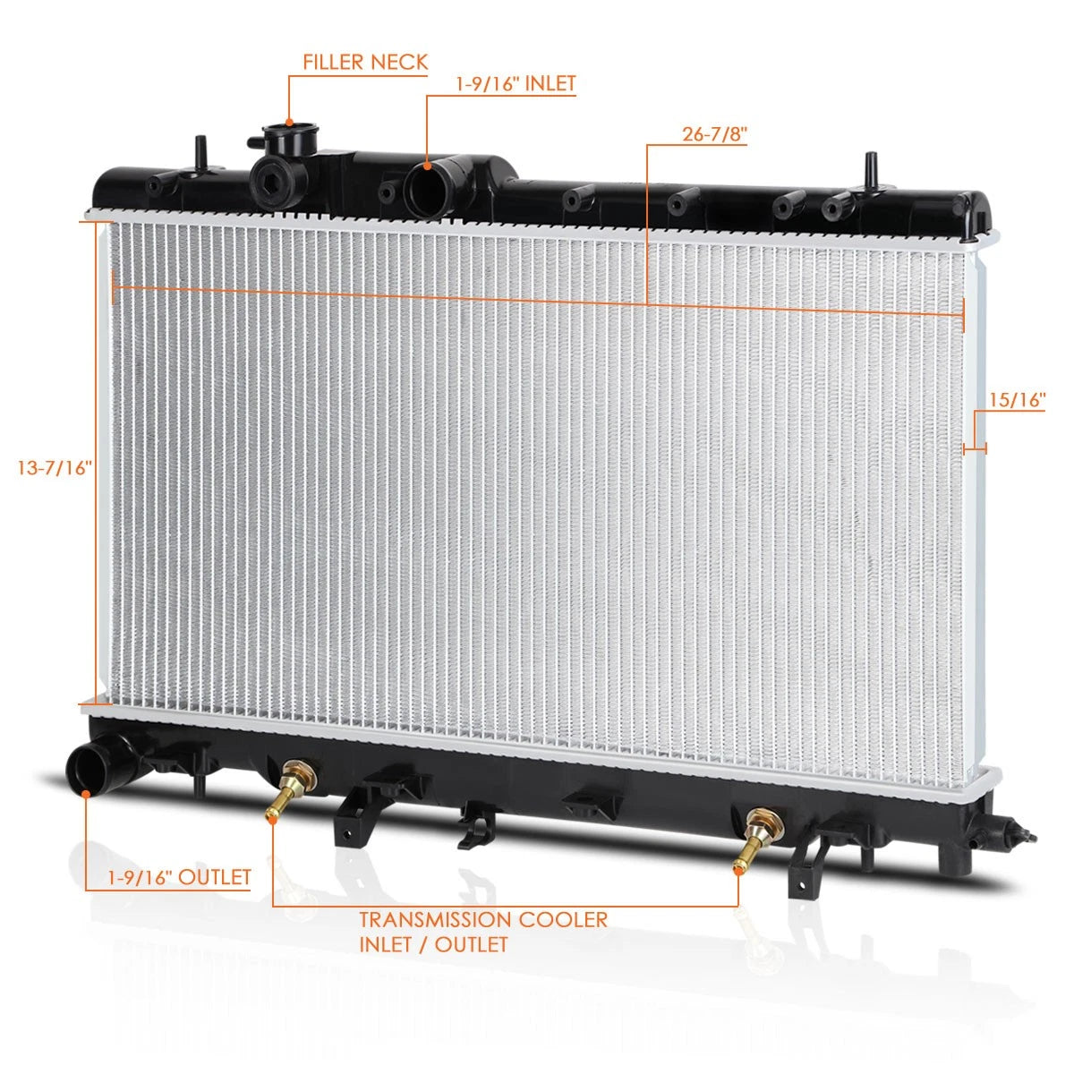 Aluminum 2-Row Radiator for Western Star 4900EX/4900FA/4900SA (2011–2012)