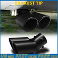 Dual Rear Exhaust Tail Pipe Muffler Tip for (Black)
