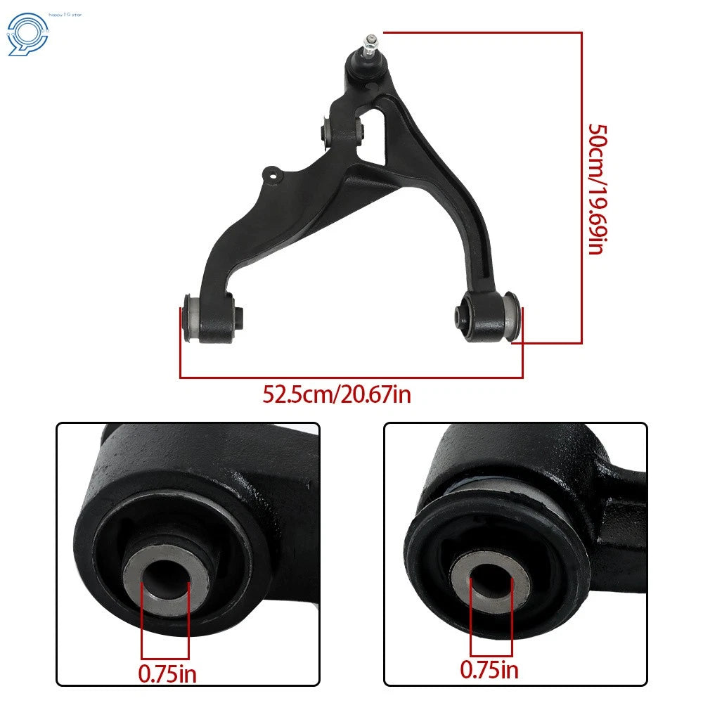 Set of 2 Front Lower Control Arms with Ball Joints for Dodge Ram 1500 (2006-2012)
