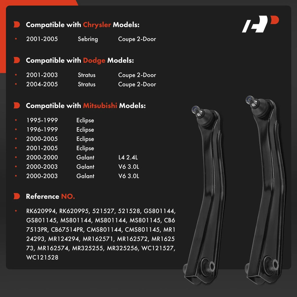 2X Rear Lower Control Arms for Chrysler Sebring (2001-2005)
