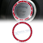Shiny Red Crystal Push to Start Button for Car SUVs Vans (Universal 2000–2025)