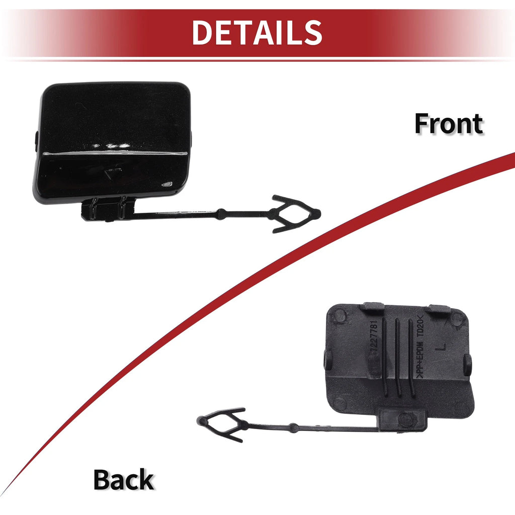 Tow Hook Cover Cap for BMW X5 E70 (2011–2013) No. 51127271815 Black