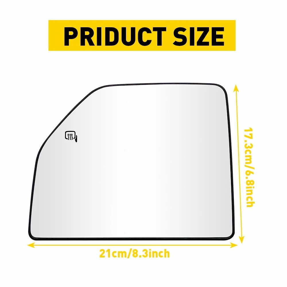 Mirror Glass for Ford F-250 Super Duty (2017–2022) Driver Side Upper
