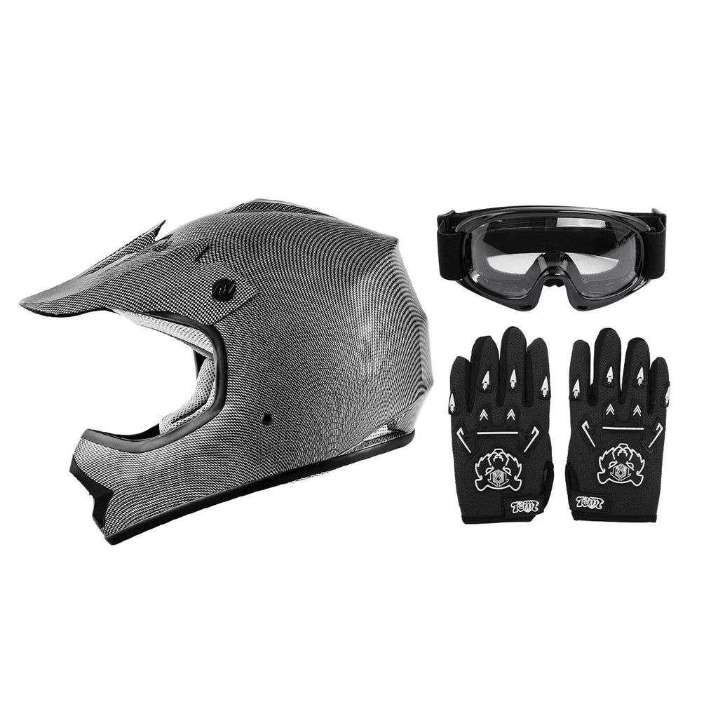 Youth Motocross Helmet for Dirt Bikes ATV Off-Road (S, M, L, XL) DOT