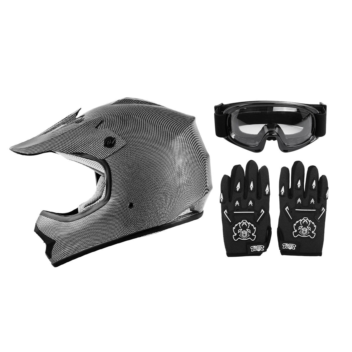 Youth Motocross Helmet for Dirt Bikes ATV Off-Road (S, M, L, XL) DOT