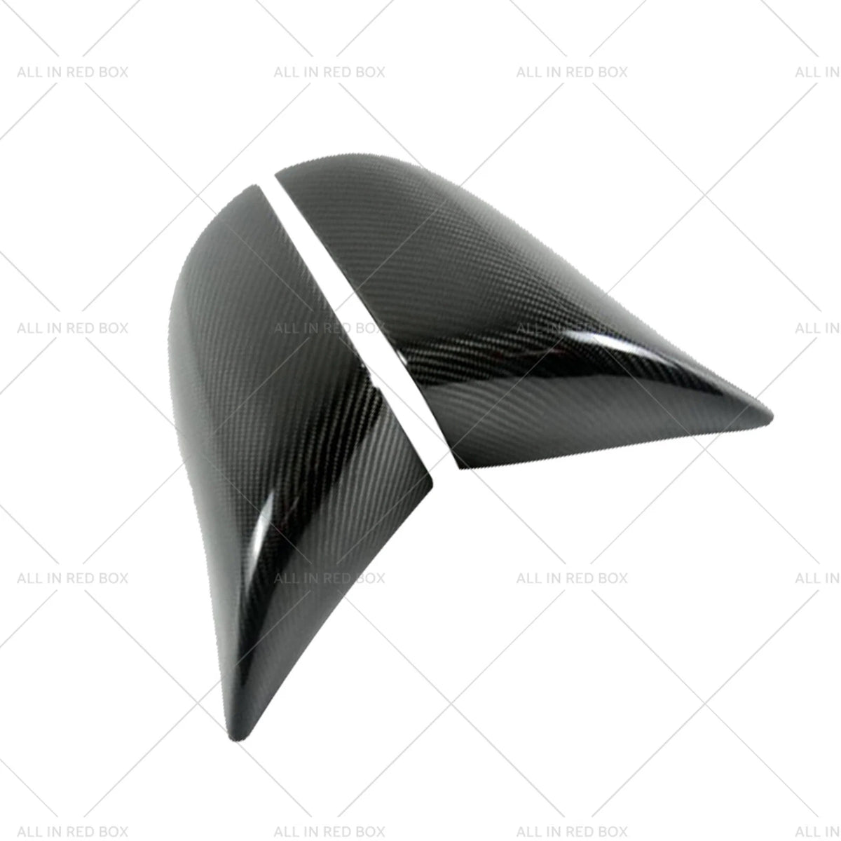 2X Carbon Fiber Wing Side Mirror Cover Trim for Tesla Model S (2012–2023)