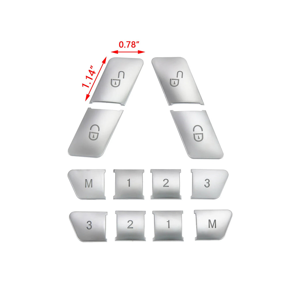 Inner Door Lock Switch Button Cover Trims for Mercedes-Benz E-Class W212 (2010-2015)