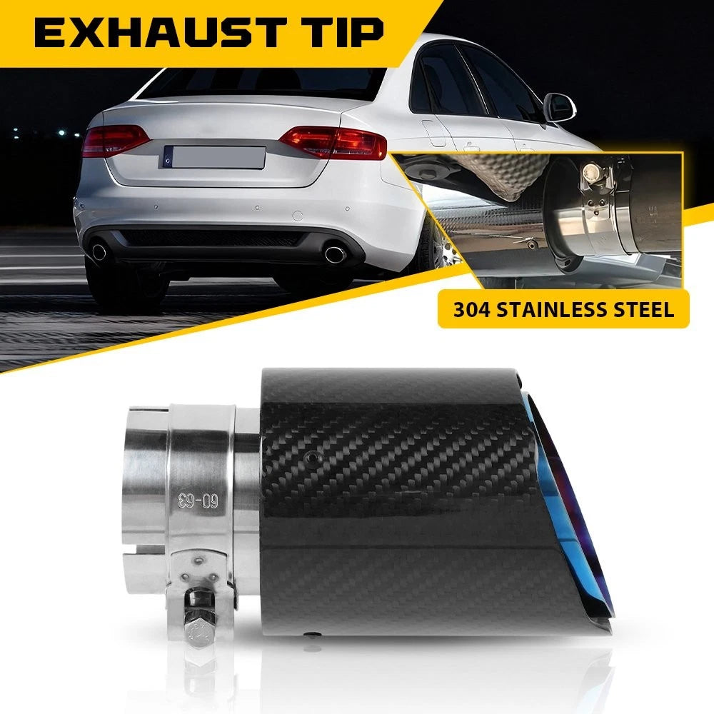 2.5" In 3.5" Out Carbon Fiber Exhaust Tip for Universal Fit (EPY)