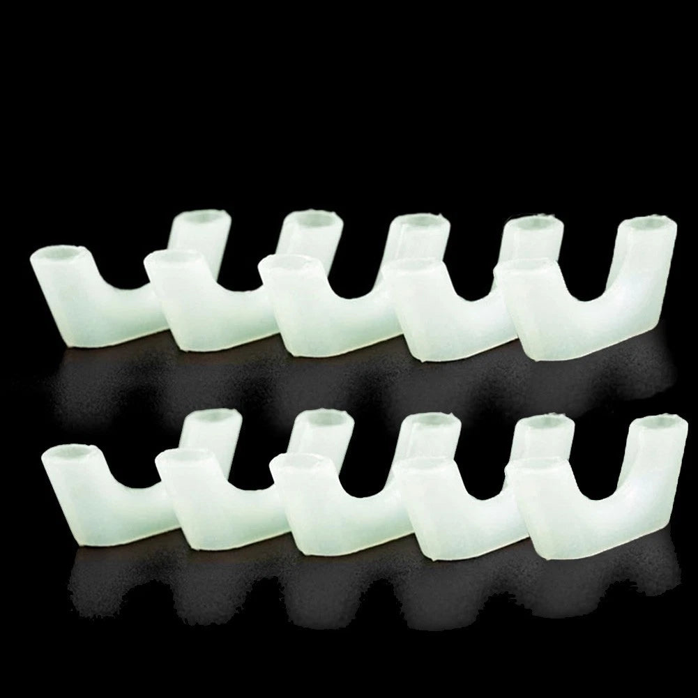 10Pcs Luminous Fishing Rod Rest Bracket Wear Guard Supplies