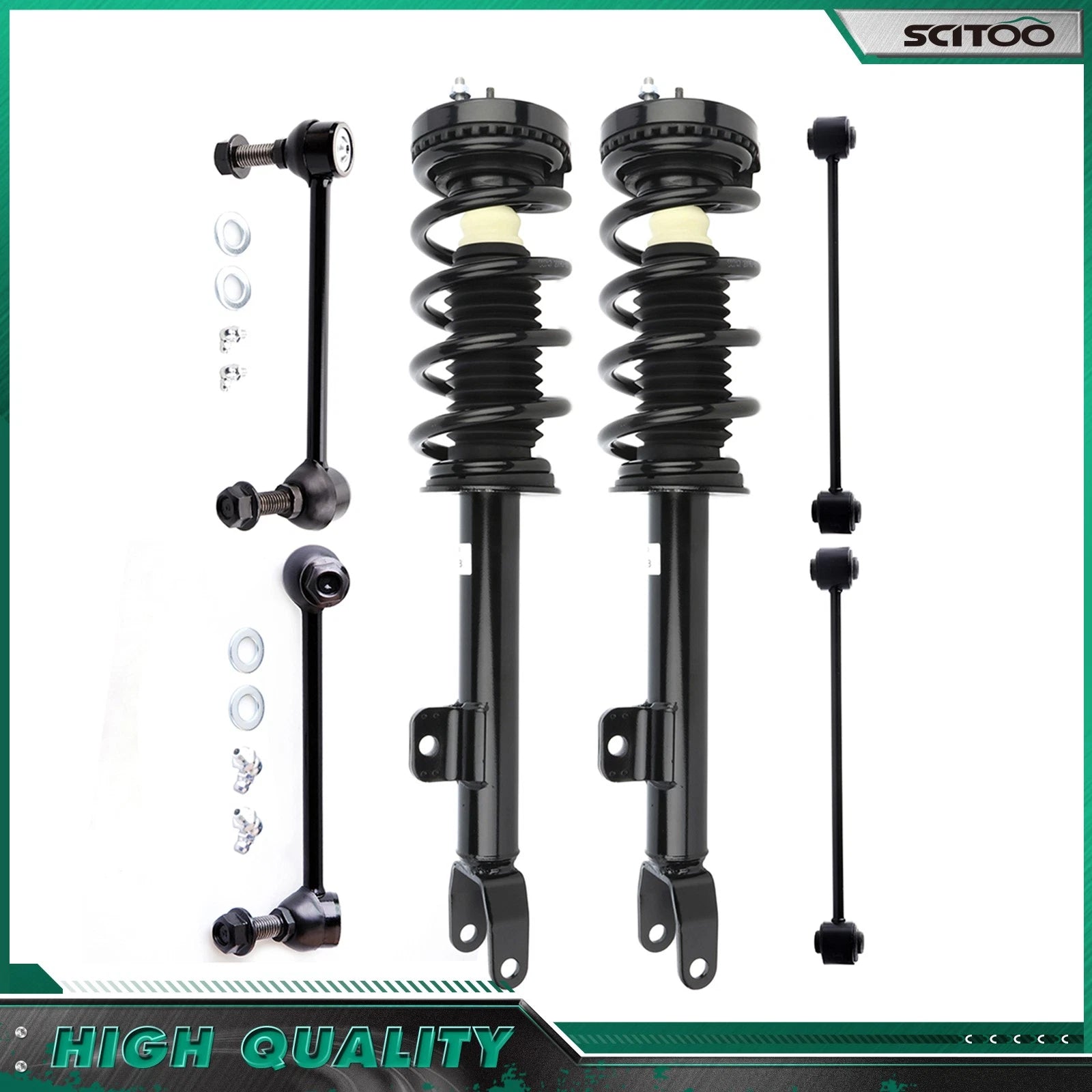 Front Complete Struts & Rear Sway Stabilizer Bar Links for Dodge Charger (2012–2017)
