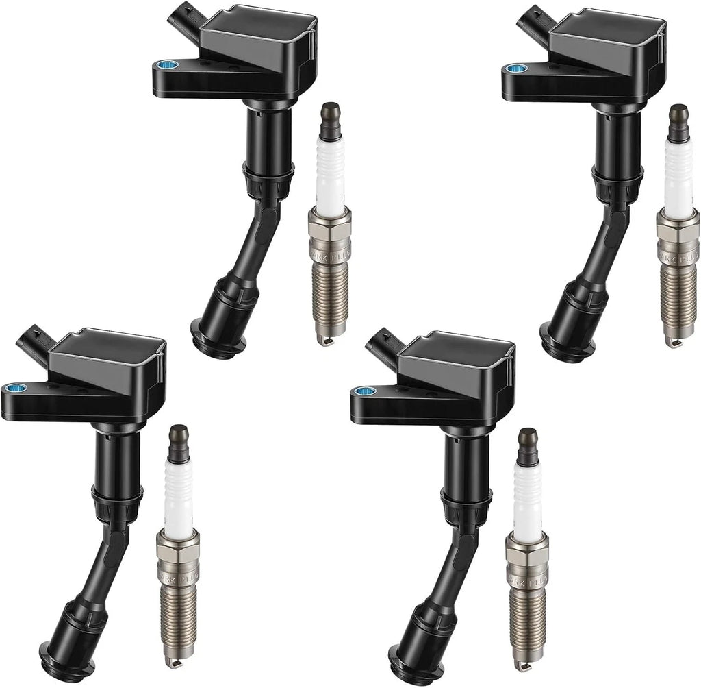 Set of 4 Ignition Coil Packs and Spark Plugs for Ford Escape (2017–2019)