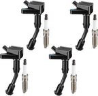 Set of 4 Ignition Coil Packs and Spark Plugs for Ford Escape (2017–2019)