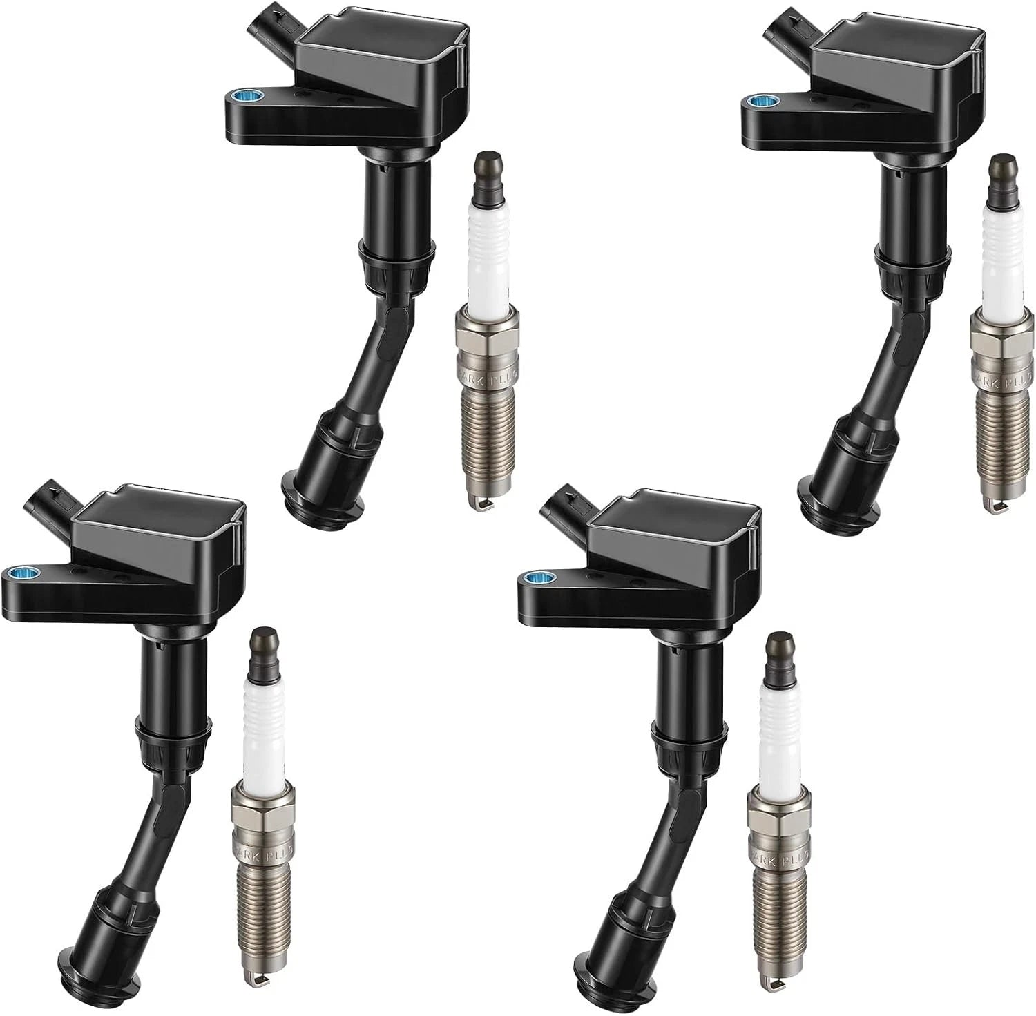 Set of 4 Ignition Coil Packs and Spark Plugs for Ford Escape (2017–2019)