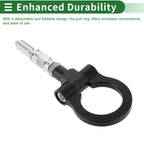 Front Rear Tow Hook Set for Ford Focus (1998–2025) 15.6mm Aluminum Alloy Black