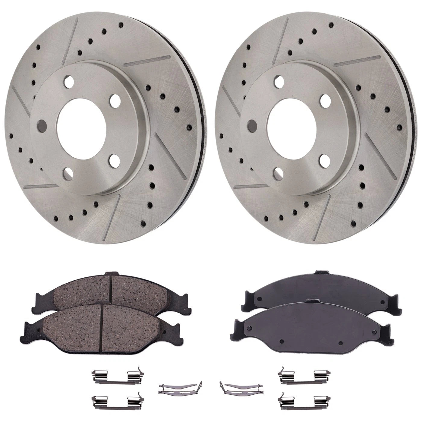 Front Brake Disc Rotors and Pads Kit for Ford Mustang (1999–2004)