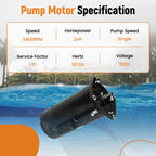 2HP Pool Pump Motor Kit for Standard Pool Pump (USQ1202)