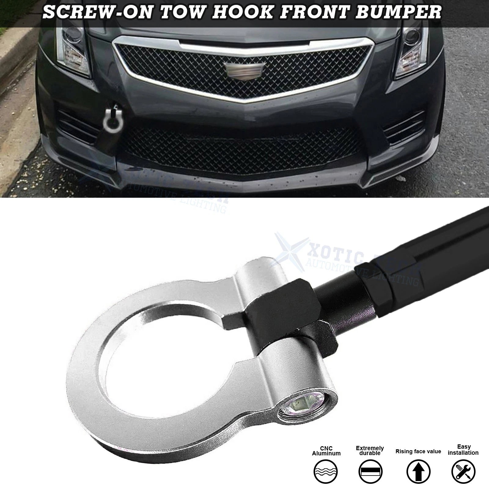 Anodized Aluminum Tow Hook for Cadillac XLR (2006–2009)