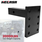 Adjustable Hitch Hook Mounting Plate for Towing (20000lb, 2" Receiver)