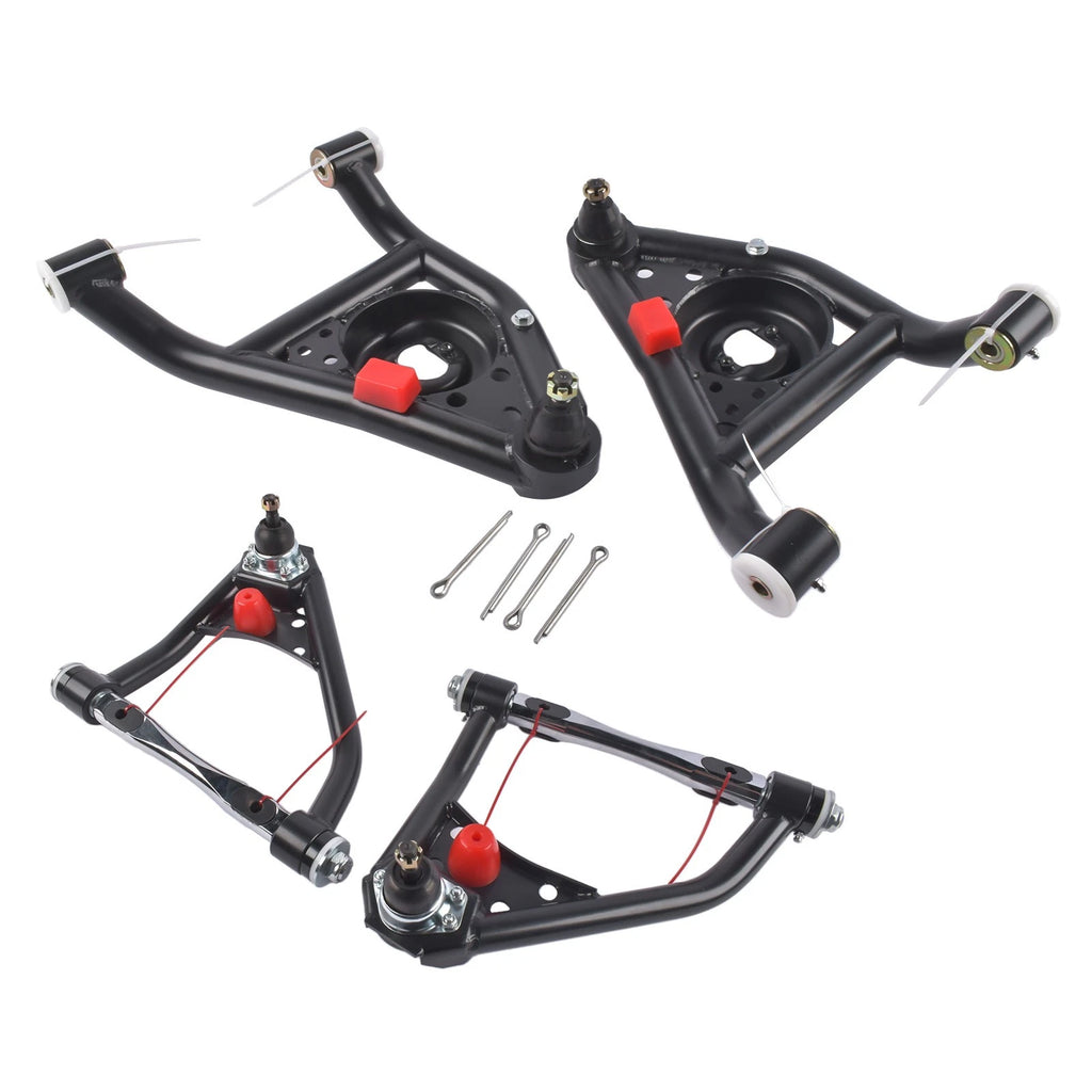 Set of 2 Front Upper Lower Control Arms for Chevy Nova (1968-1974)