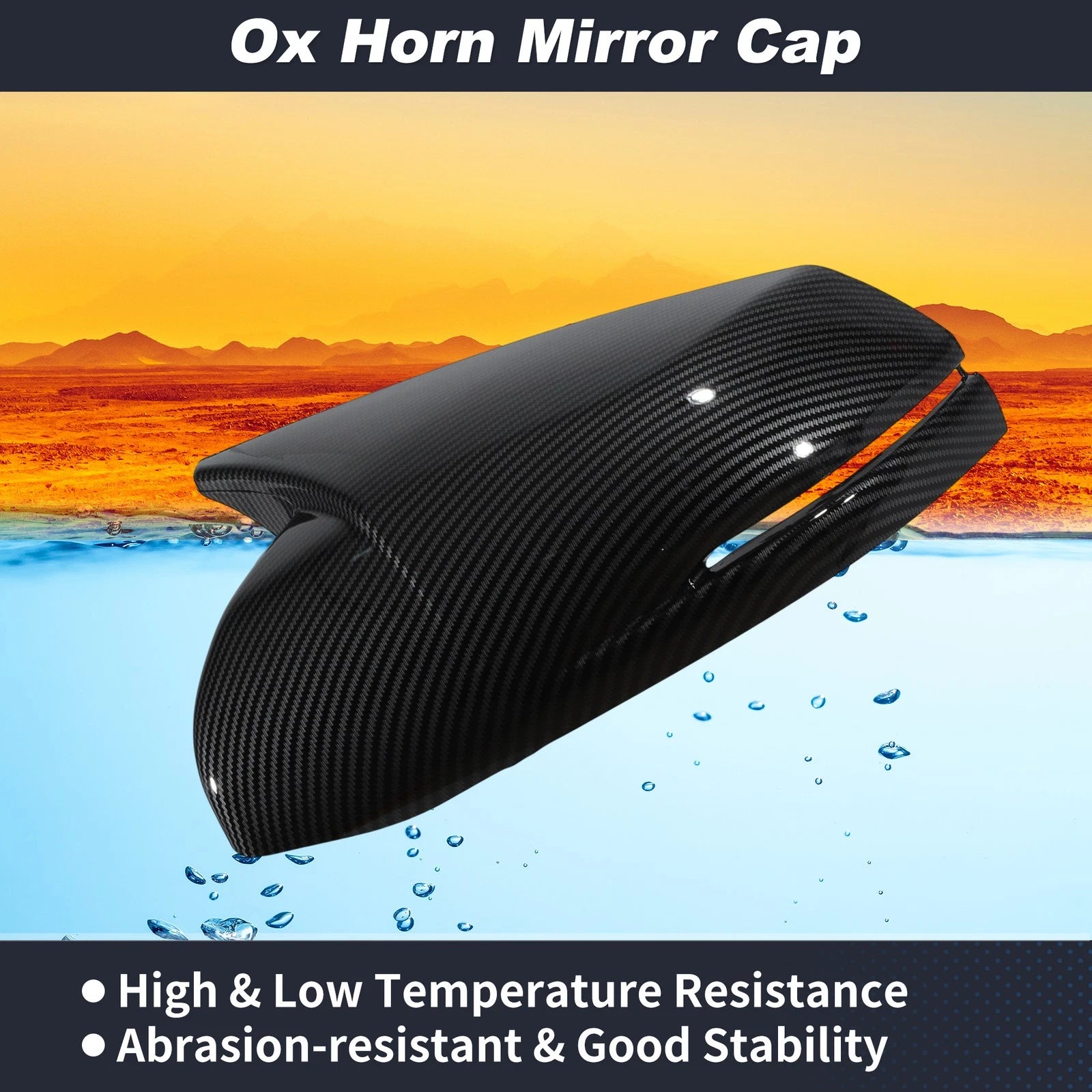 2PCS Rear View Mirror Cover for Honda CR-V (2017–2022) - Ox Horn