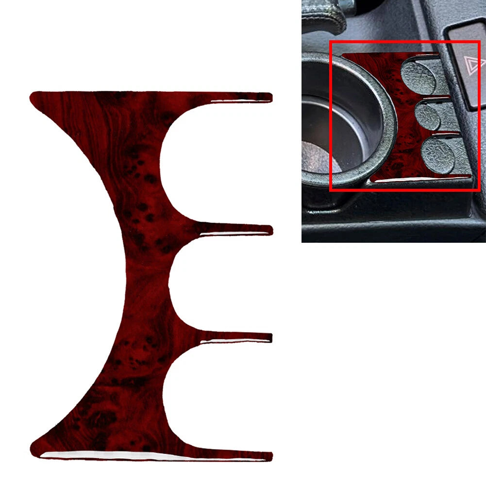 Water Cup Holder Coin Panel Cover Trim for BMW 3 Series E36 (1994–1996) Red Wood