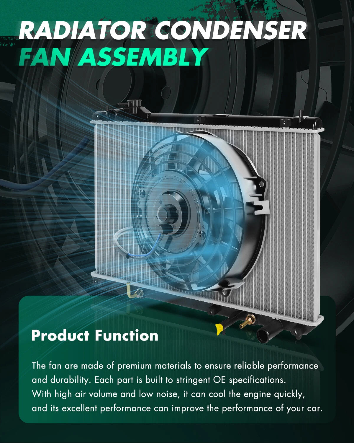Electric Cooling Fan for Audi A6 (1999–2001) & Volkswagen Passat (2001–2005)