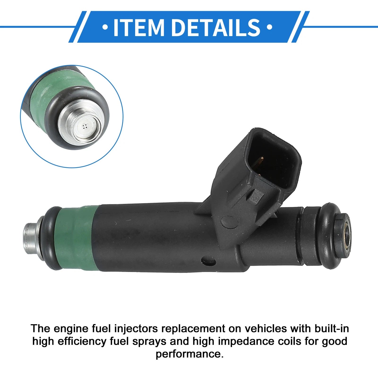 Set of 8 Fuel Injectors No. 53032704AB for Dodge Ram 1500 (2004–2007) 4.7L