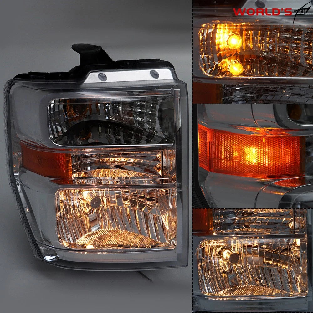 Pair of Halogen Headlights for Ford E150 E250 E350 E450 F650 (2008–2014)