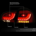 LED Tail Brake Light Stop Lamp Smoked for VW Golf Hatchback (2010–2014)