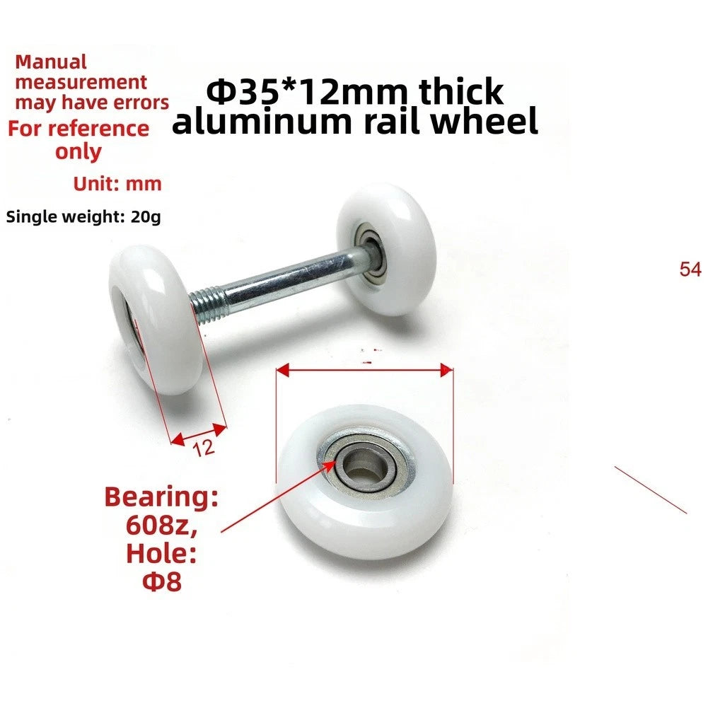 35mm Plastic Sliding Wheel with 608Z Bearing for Home Gym Track System