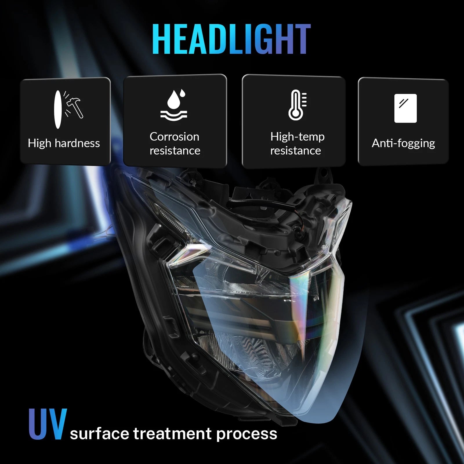 Front LED Headlight Lamp Assembly for Honda XRE300 (2019–2023)