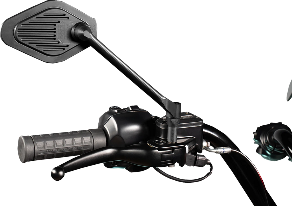 Adjustable Black Long Stem Diamond Mirror for Motorcycle (RHD)