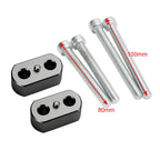 20mm Black Risers for Tiger 1200 & Explorer XR XRx XRt XCx XCa (2010–2020)