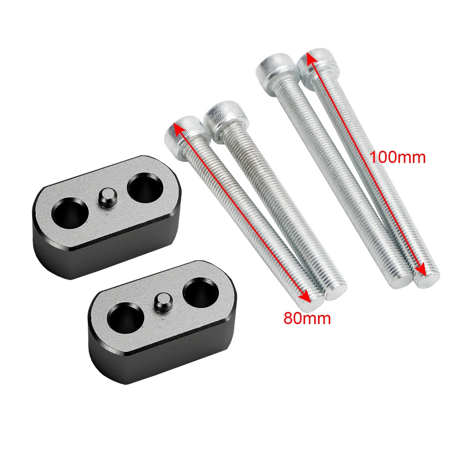 20mm Black Risers for Tiger 1200 & Explorer XR XRx XRt XCx XCa (2010–2020)